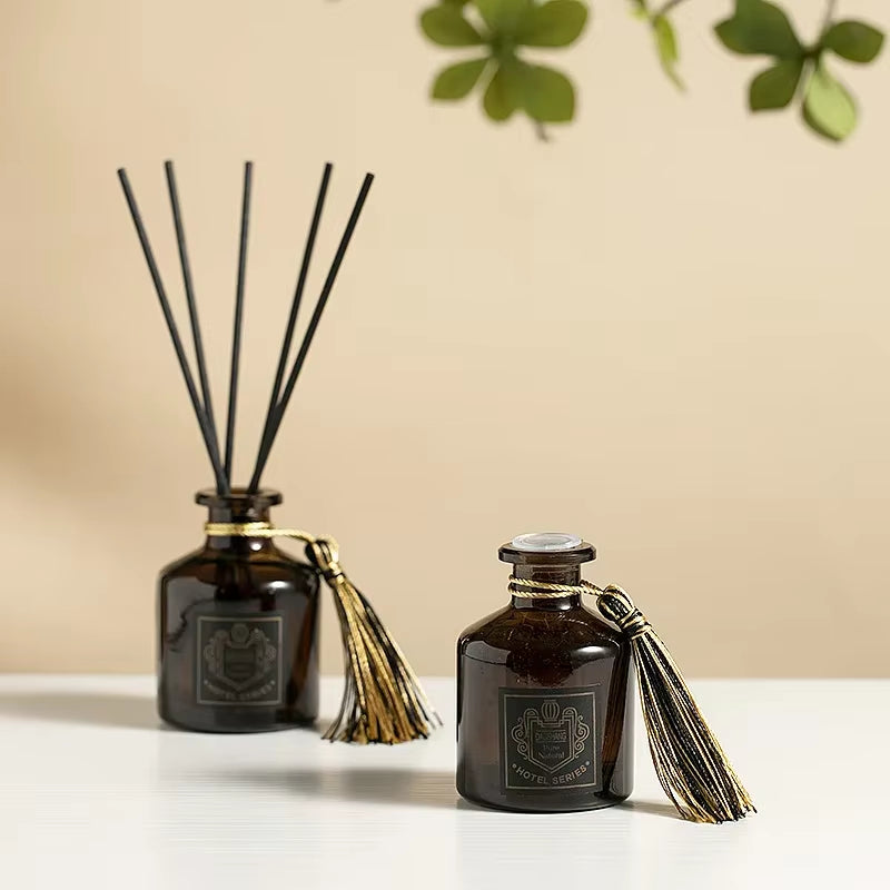 Aromeasy 200Ml Reed Diffuser Sets Homestay Hotel Bathroom Rattan Aromatherapy Glass Diffuser Air Freshener Home Fragrance