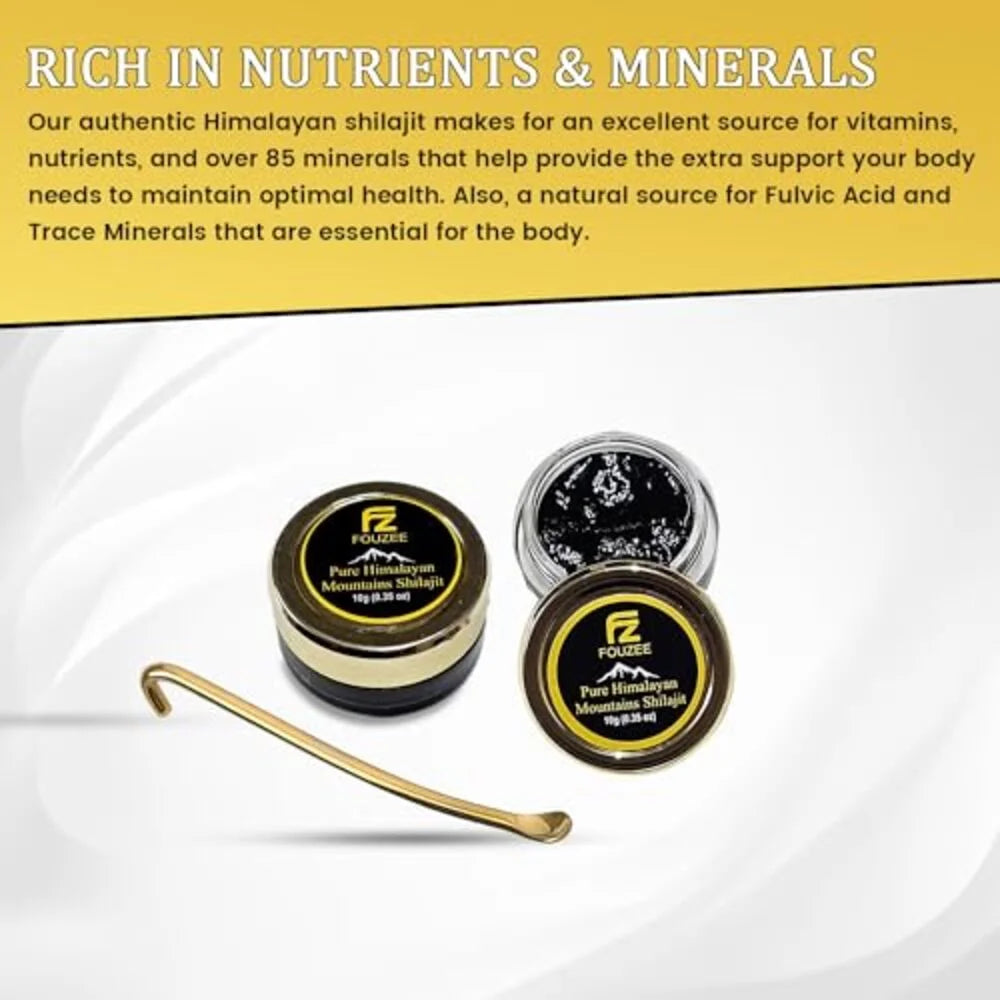 Pure Himalayan Mountains Shilajit - Authentic Hard Consistency, 10 Gram
