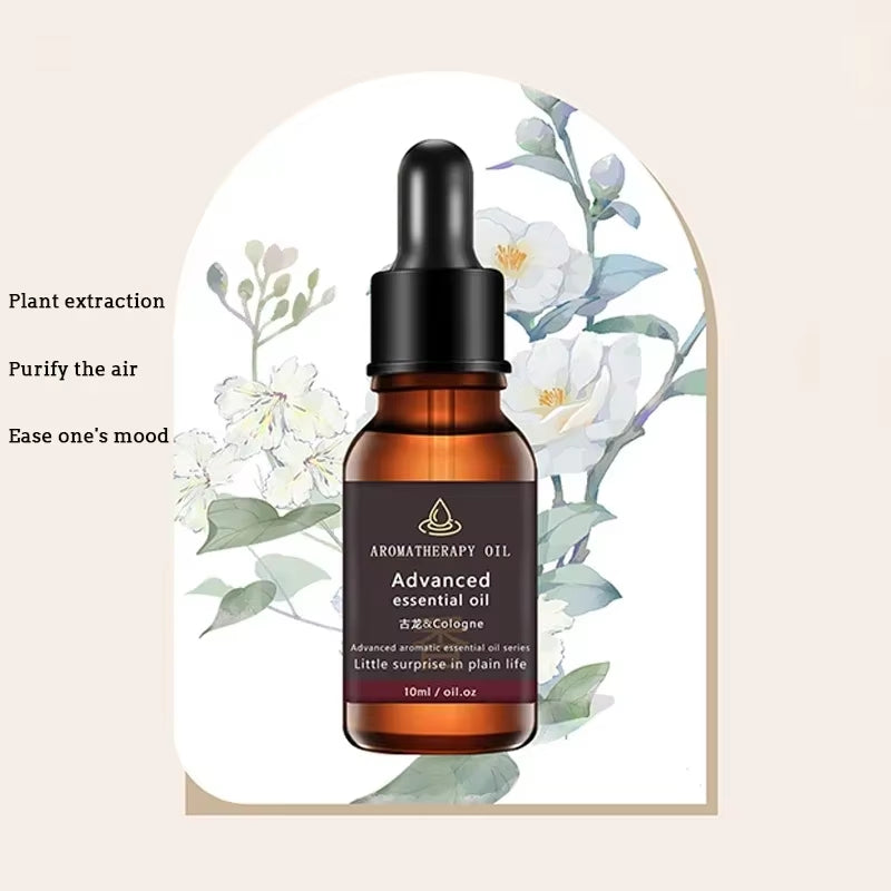 10ML Essential Oil,Diffuser Humidifier Massage Candle Hair Care Bergamot Clove Sandalwood Greentea Fruity Cherry Mango Blueberry