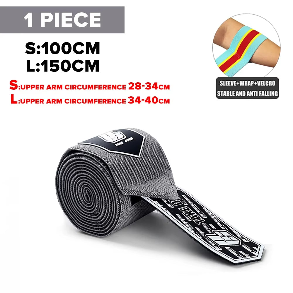 1PC PSIII 150Cm Premium Elbow Pads Wrap Strap Bandage Brace Support Gym Fitness Sport Protecter for Weightlifting Bench Press