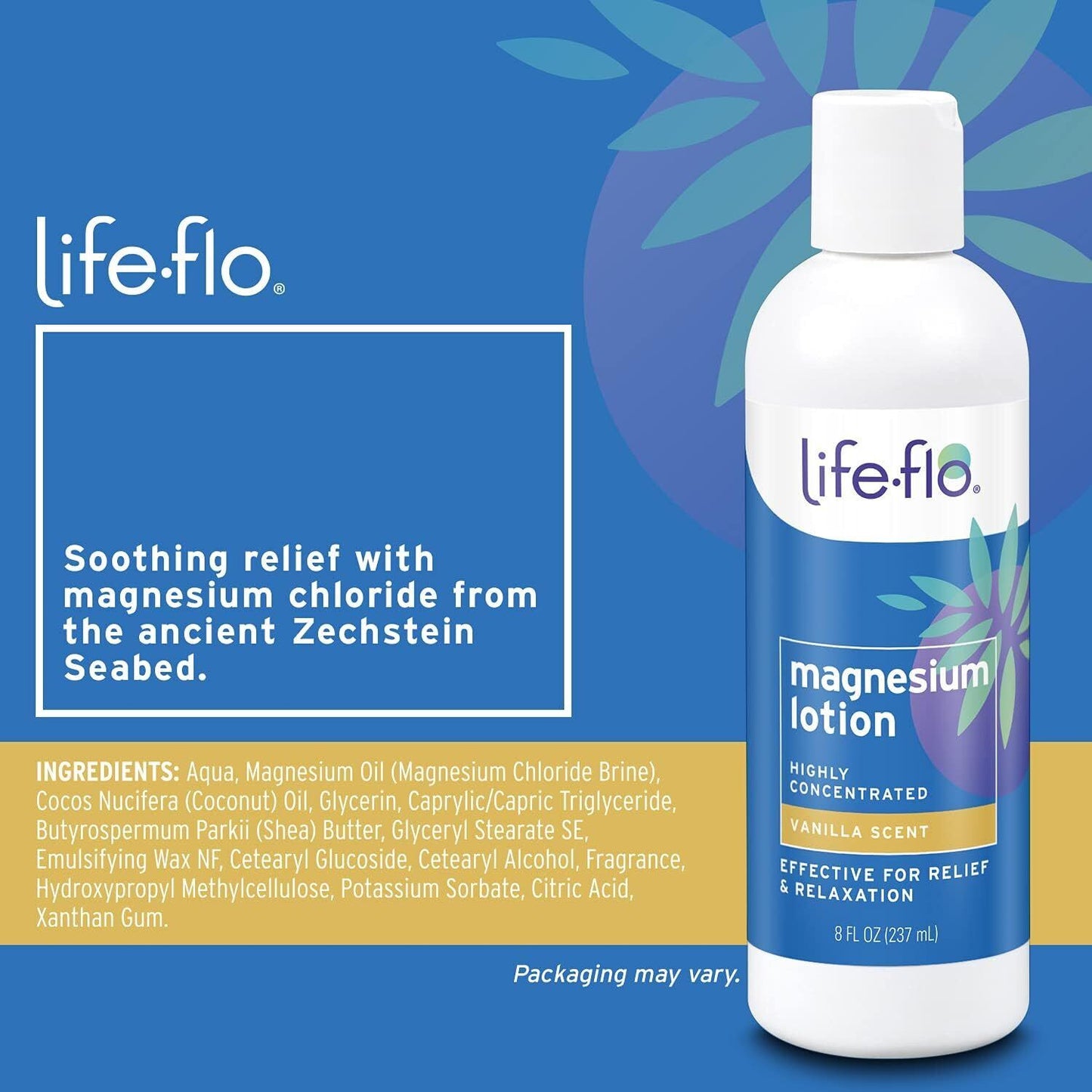 Life-Flo Magnesium Lotion W/Concentrated Magnesium Chloride | Calms &