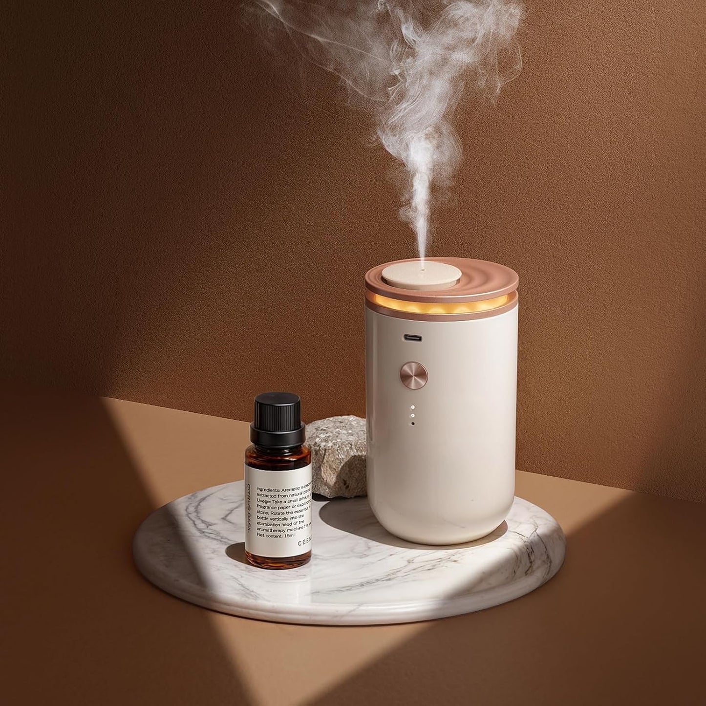 Waterless Diffusers for Home, Ultrasonic Atomization, Quiet Design, 1000 Sq. Ft Coverage, Small Diffuser for Large Space, Auto Off, Essential Oil Diffuer Air Fresheners