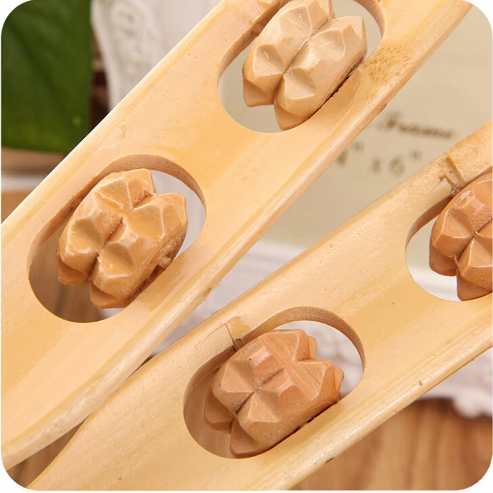 45Cm Bamboo Massager Back Scratcher Wood Body Roller Stick Backscratcher Wooden Back Scratcher