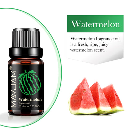 10ML Fruit Fragrance Oil Strawberry Watermelon Mango Coconut Cherry for Humidifier Candle Soap Making Air Freshener