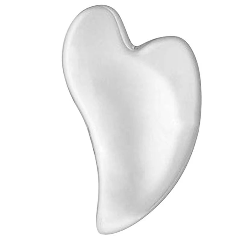 Crystal Gua Sha Scraping Massage Tool Large Guasha Board Edge Facial Massage Tools for Edge 3.3 X 5.5 Inch with Velvet Pouch