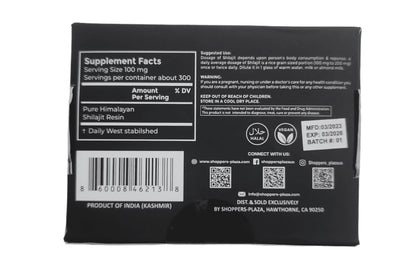 Pure Himalayan Mountains Shilajit - Authentic Hard Consistency, 10 Gram