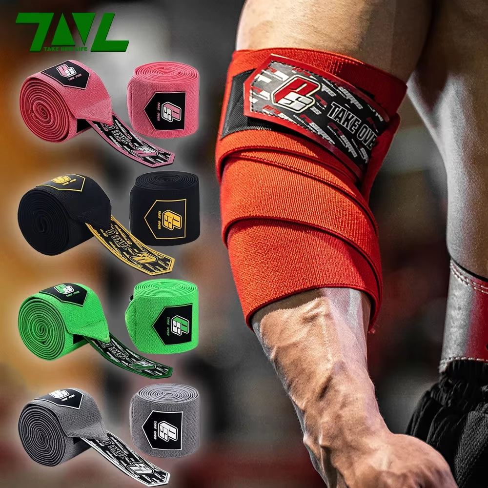 1PC PSIII 150Cm Premium Elbow Pads Wrap Strap Bandage Brace Support Gym Fitness Sport Protecter for Weightlifting Bench Press