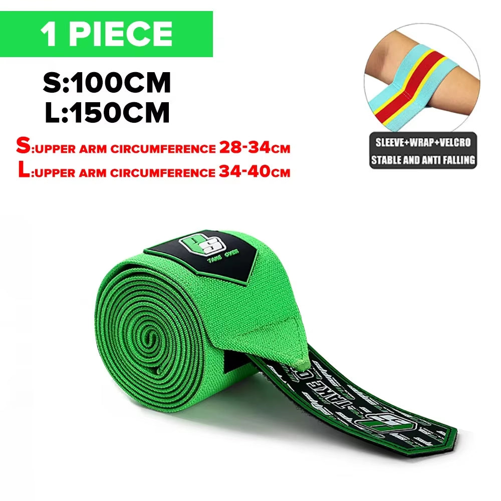 1PC PSIII 150Cm Premium Elbow Pads Wrap Strap Bandage Brace Support Gym Fitness Sport Protecter for Weightlifting Bench Press