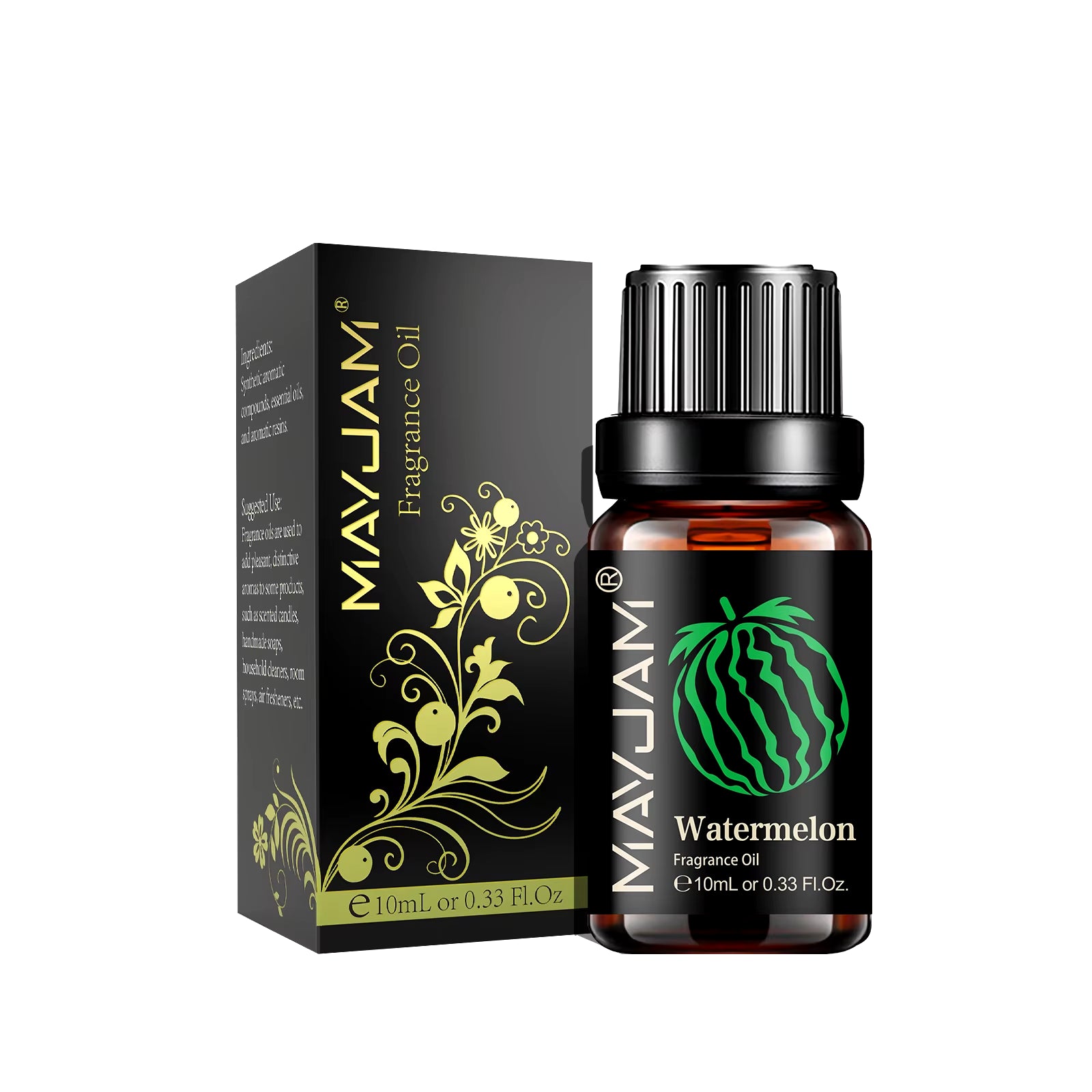 10ML Fruit Fragrance Oil Strawberry Watermelon Mango Coconut Cherry for Humidifier Candle Soap Making Air Freshener
