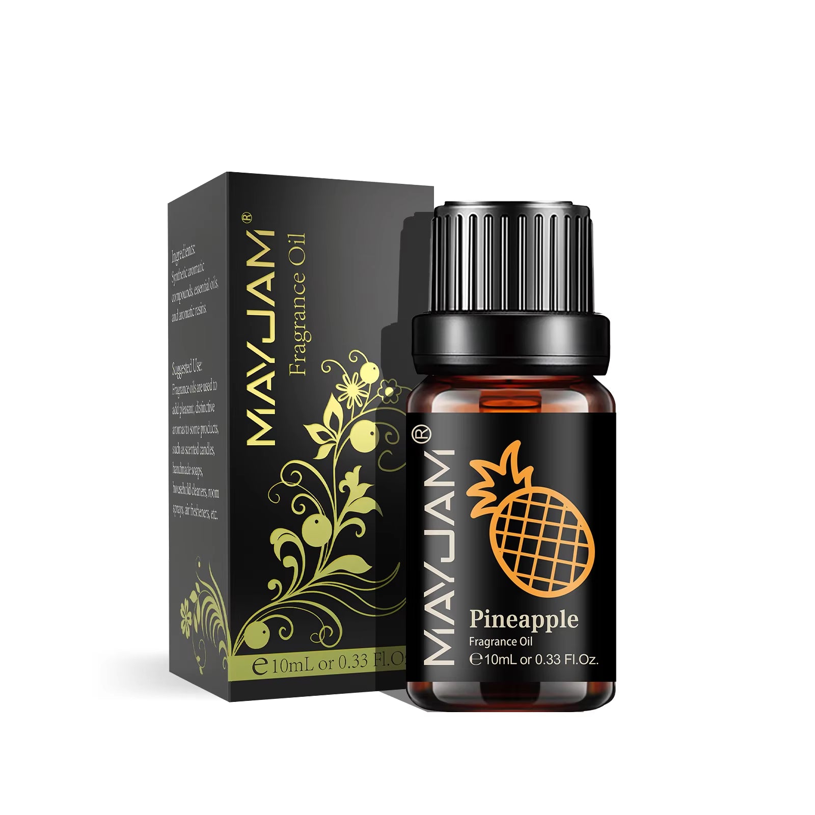 10ML Fruit Fragrance Oil Strawberry Watermelon Mango Coconut Cherry for Humidifier Candle Soap Making Air Freshener