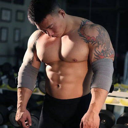 1PC PSIII 150Cm Premium Elbow Pads Wrap Strap Bandage Brace Support Gym Fitness Sport Protecter for Weightlifting Bench Press