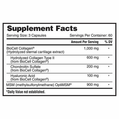 Hyaluronic Acid with Biocell Collagen, 180 Capsules | Gluten Free