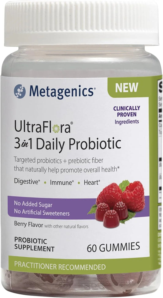 - Ultraflora 3 in 1 Daily Probiotic Supplement to Support Gut and Immune Health for Adults and Children* - 60 Gummies