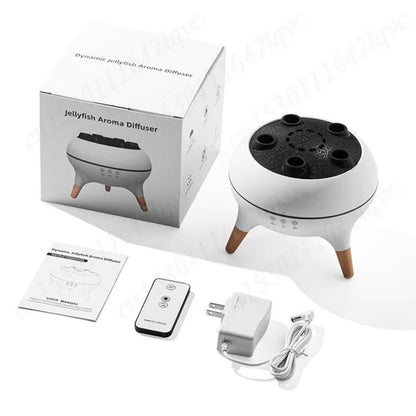 Dynamic Jellyfish Air Humidifier Essential Oil Diffuser with Colorful Night Lights Aromatherapy Diffuser for Home Bedroom Office