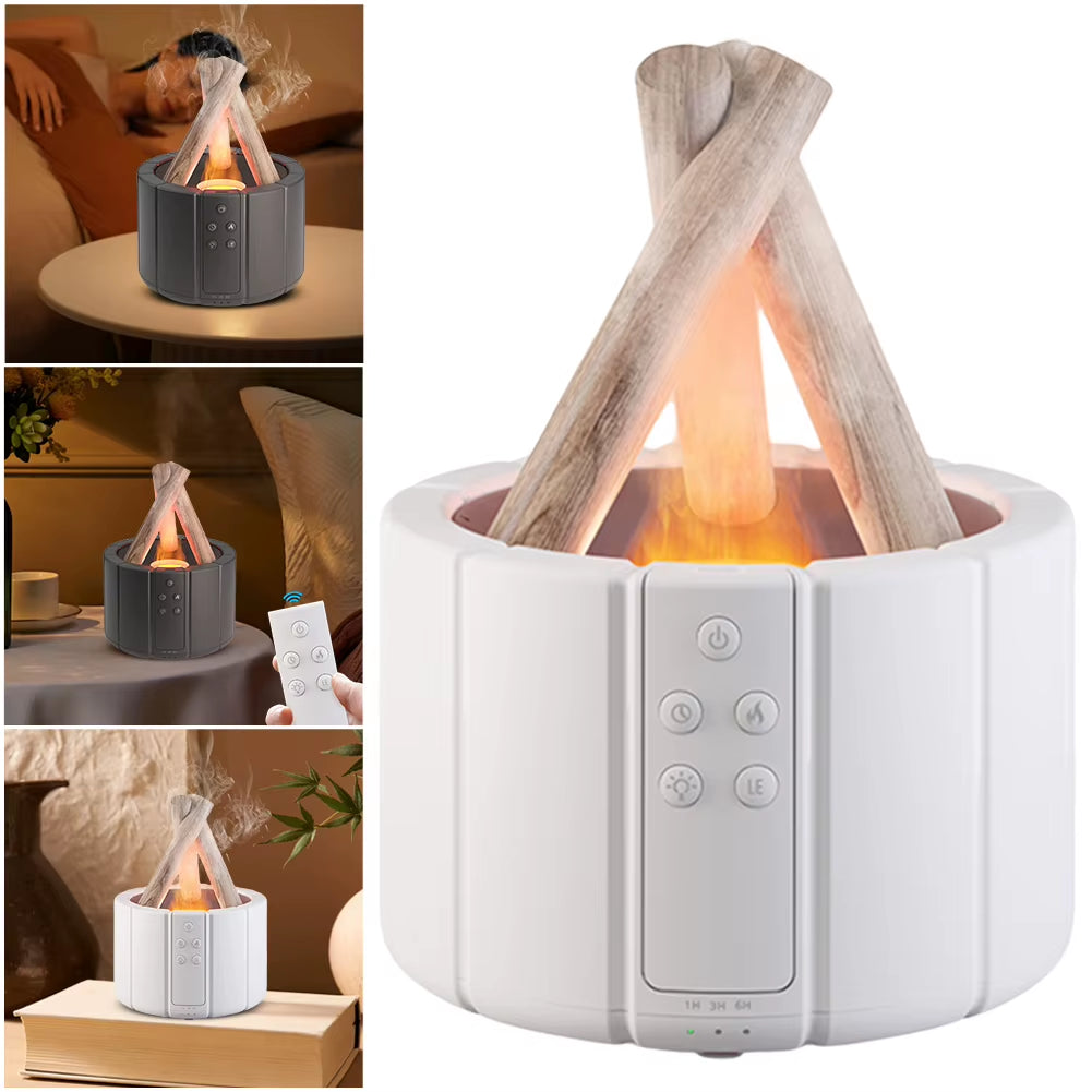 250Ml Bonfire Aromatherapy Essential Oil Diffuser Night Light Ultrasonic Aroma Diffuser with Remote Control Cool Mist Humidifier